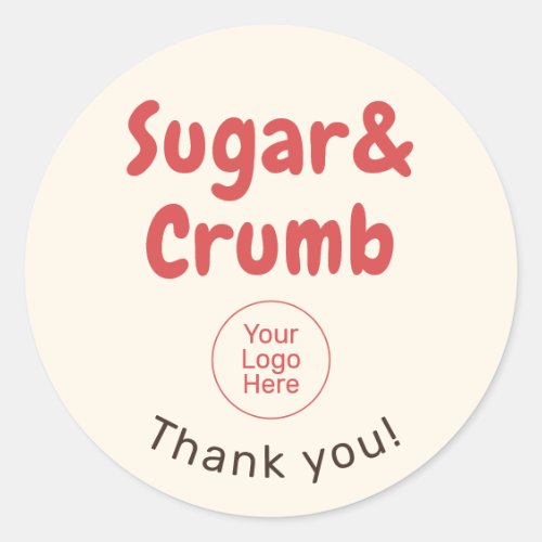 Bold Brand-Ready Bakery Thank you Sticker