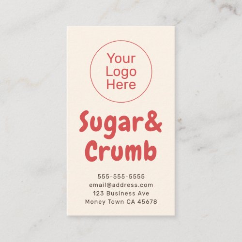 Bold Brand-Ready Bakery Vertical Business Card