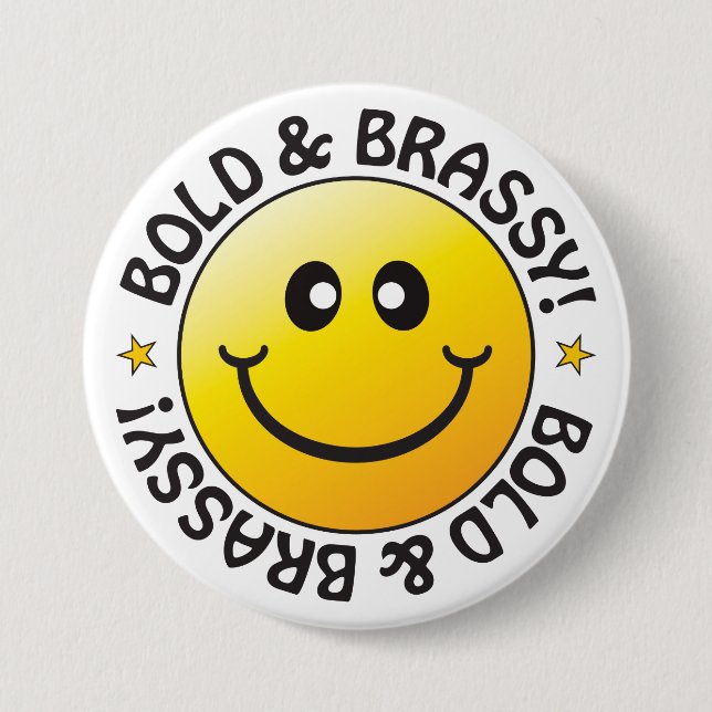 Bold & Brassy Badge Button (Front)