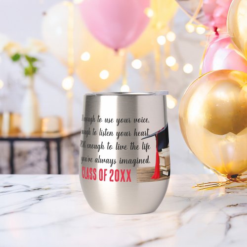 Bold Brave and Strong Thermal Wine Tumbler