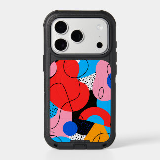 Bold Bright Abstract Shapes Modern iPhone Case