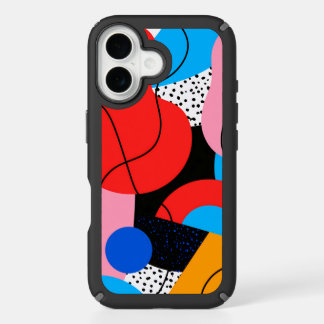 Bold Bright Abstract Shapes Modern iPhone Case