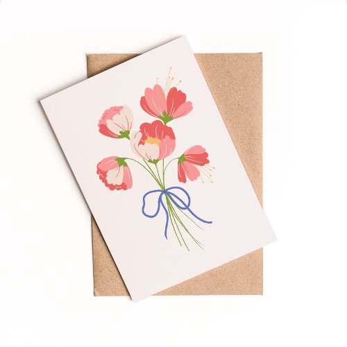 Bold Bright Bunch of Flowers Love You Card