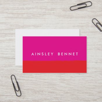 Bold Bright Color Block Business Cards by youngwanderlust at Zazzle
