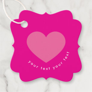 BOLD bright colorful MODERN pink christmas holiday Favor Tags