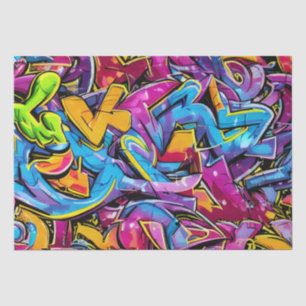 Bold Bright Colours Graffiti Street Art Pattern Tissue Paper