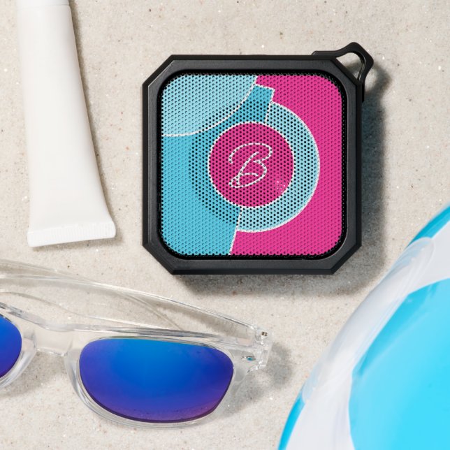 Bold Bright Fun Chic Abstract Circles Art Pattern Bluetooth Speaker (Insitu(Beach))