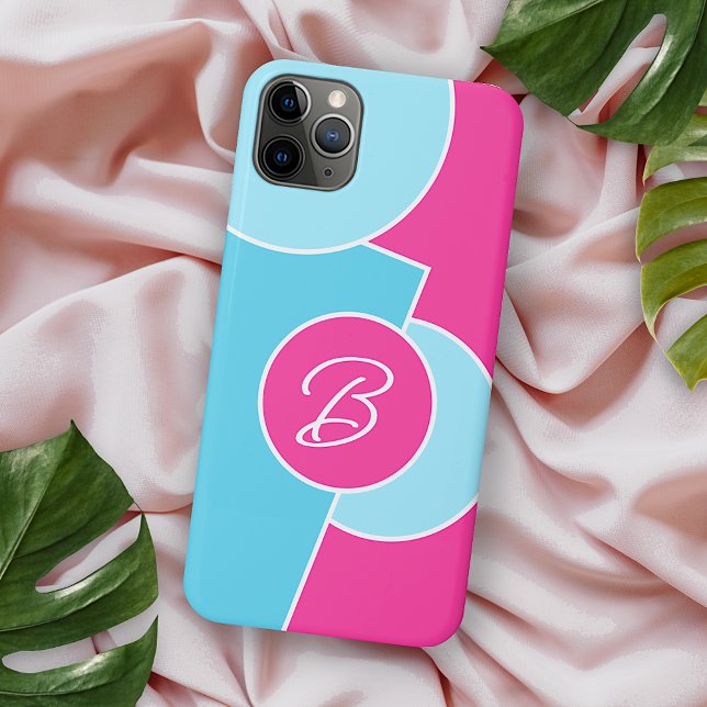 Bold Bright Fun Chic Abstract Circles Art Pattern iPhone Case (Creator Uploaded)