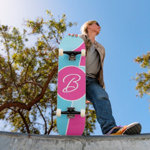 Bold Bright Fun Chic Abstract Circles Art Pattern Skateboard