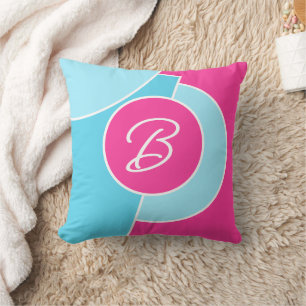 Bold Bright Fun Chic Abstract Circles Art Pattern Throw Pillow