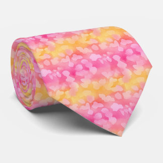 Bold & Bright Horizontal "Pink Lemonade" Abstract Neck Tie