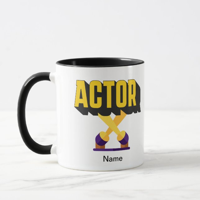 Bold Bright Lights Actor Mug Personalized (Left)