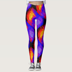 bold bright multi-colored leggings
