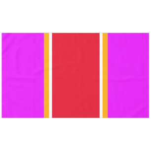 Bold Bright Pink Red Orange White Racing Stripes Tablecloth