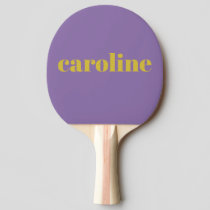 Bold Bright Purple and Yellow Modern Personalized Ping Pong Paddle