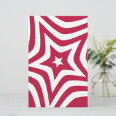 Bold & Bright Red & White Star in a Vector Pattern (Standing Front)