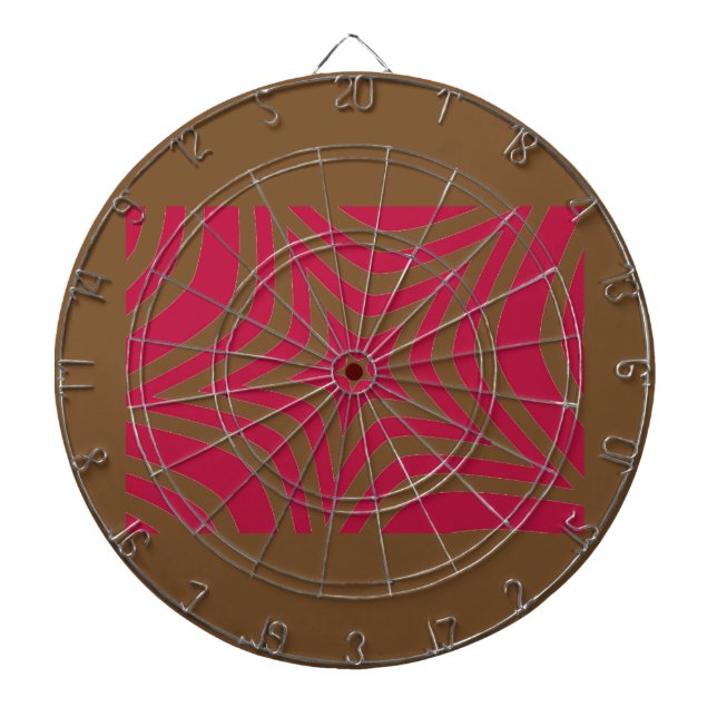 Bold & Bright Red & White Star in a Vector Pattern Dartboard With Darts (Front)