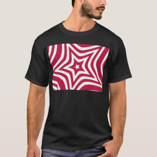 Bold & Bright Red & White Star in a Vector Pattern T-Shirt