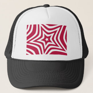 Bold & Bright Red & White Star in a Vector Pattern Trucker Hat