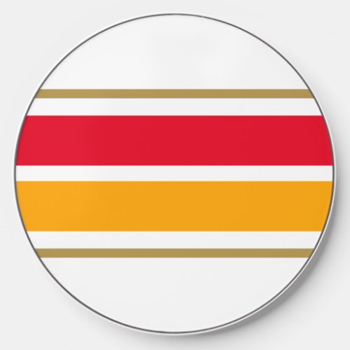 Bold Bright Red Yellow Brown Retro Racing Stripes Wireless Charger