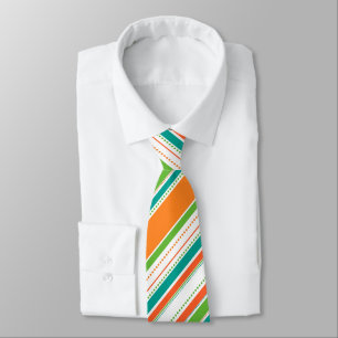 Bold Bright Stripes and Dots Neck Tie