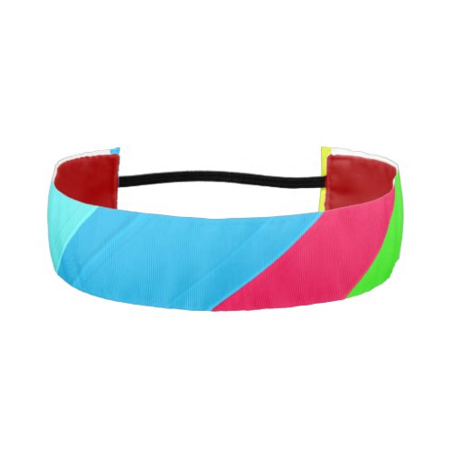 Bold Bright Vibrant Colorful Oil Painting  Athletic Headband
