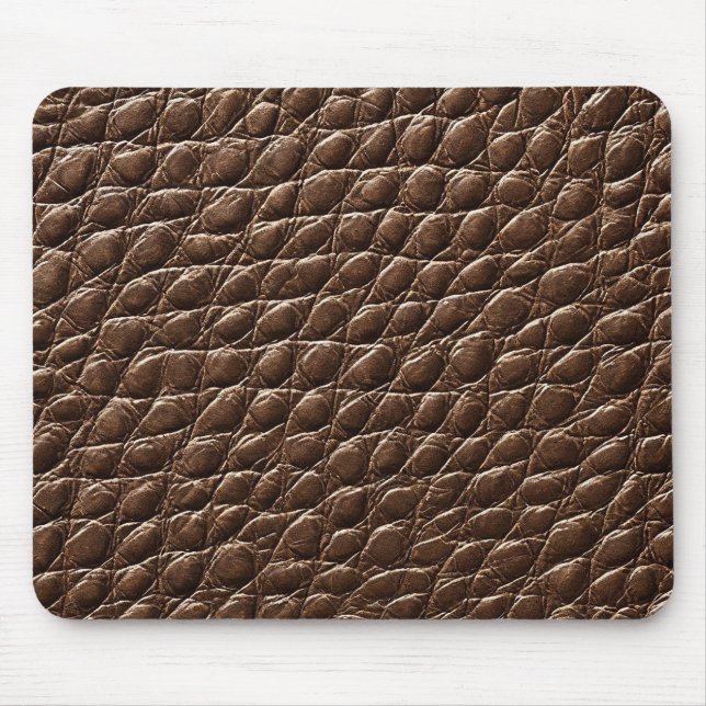 🖤 Bold Brown Leather Desk Strong Modern Office 🖤 Mouse Pad (Front)