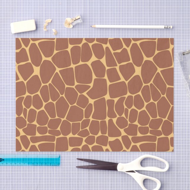 Bold Brown Tan Classic Giraffe Animal Decoupage Tissue Paper (Craft)