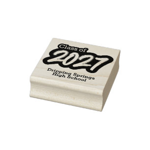 Bold Brush Class of 2027 Rubber Stamp