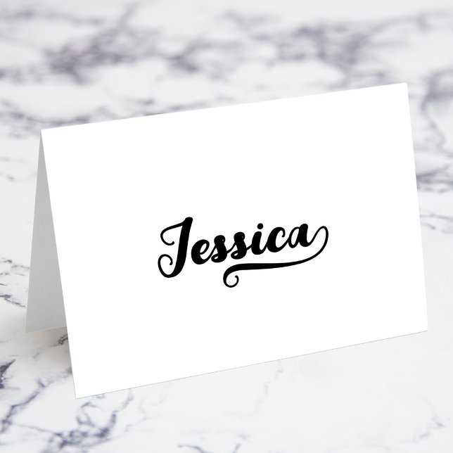 Bold Brush Script A Swash Name Place Cards (Bold Brush Script A Swash Name Place Cards)