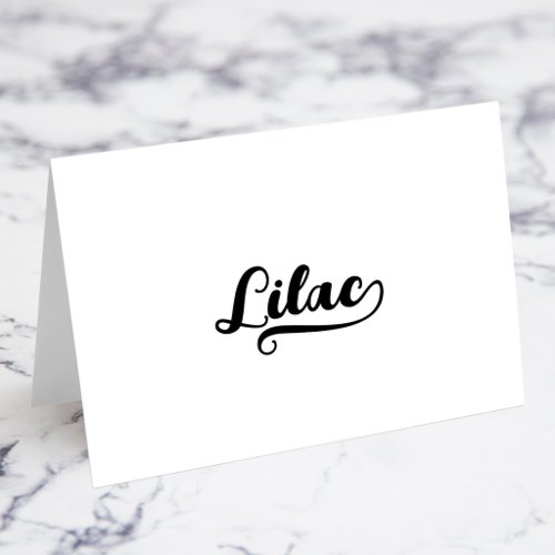 Bold Brush Script C Swash Name Place Cards