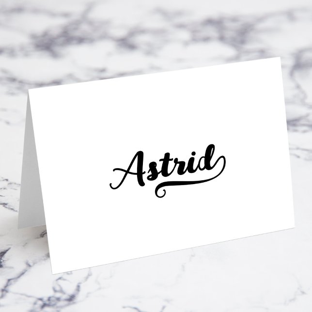 Bold Brush Script D Swash Name Place Cards (Bold Brush Script D Swash Name Place Cards)