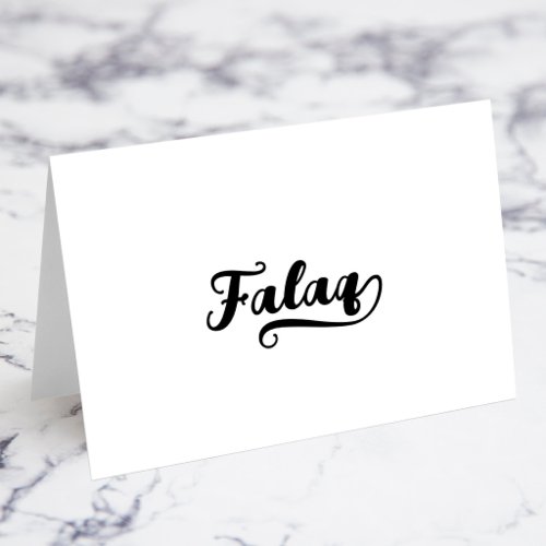 Bold Brush Script Q Swash Name Place Cards