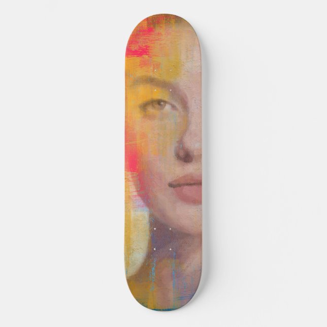 Bold Brushstroke Beauty Art Skateboard (Front)