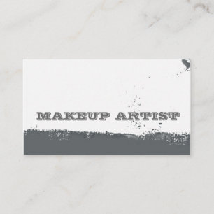 Bold Brushstrokes Abstract Gray Paint Splatters Business Card