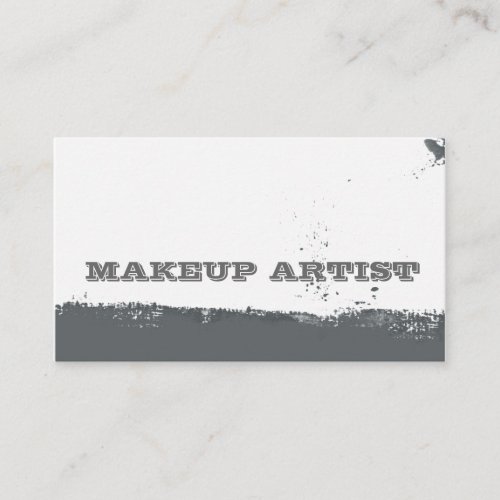 Abstract Gray White with Splatters Business Card