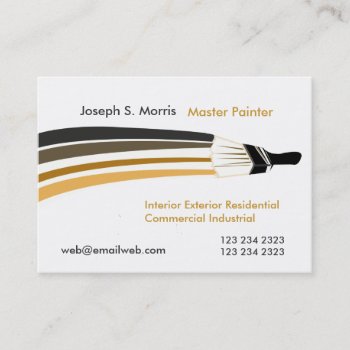 Bold  Brushstrokes Professional House Painters Business Card by 911business at Zazzle