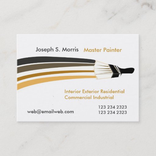 Customizable Unique Artist House Painters  Paint Business Card