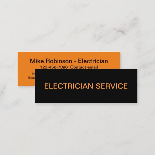 Bold Budget Electrician Promotional Business Cards
