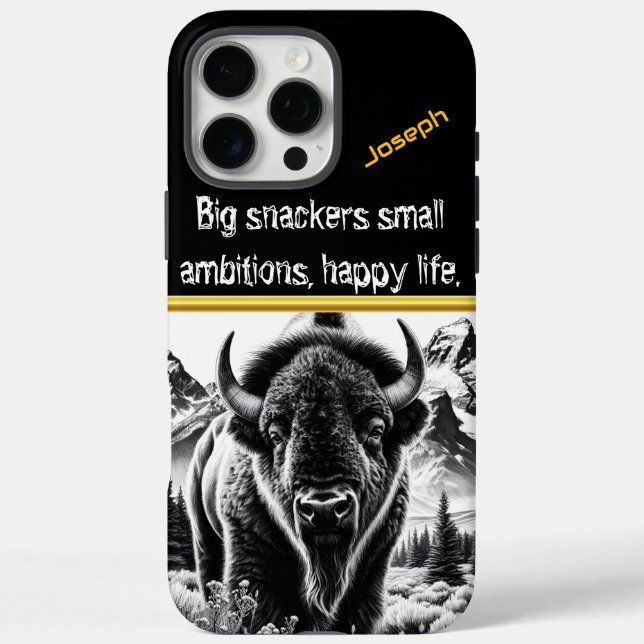 Bold Buffalo Against Mountain Case-Mate iPhone Case (Back)