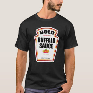 Bold Buffalo Sauce Bottle Label  Halloween Costume T-Shirt