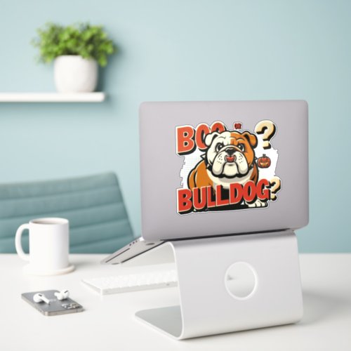 Bold Bulldog Pop Art Boo or Bulldog Illustration Sticker