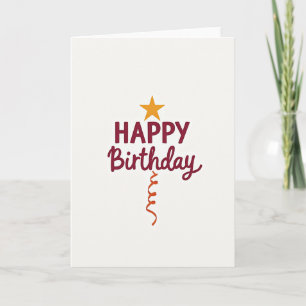 Bold Burgundy Birthday Card