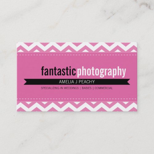 BOLD BUSINESS CARD :: simple modern chevron 10