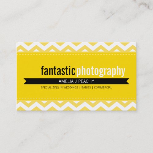 BOLD BUSINESS CARD :: simple modern chevron 12