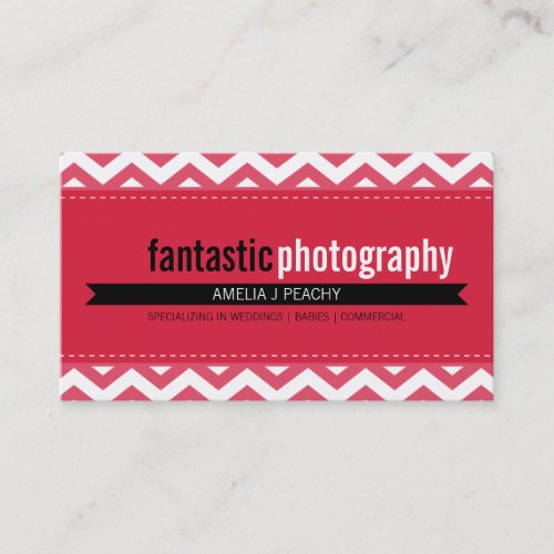 BOLD BUSINESS CARD :: simple modern chevron 6