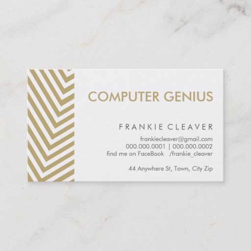 Customizable BOLD BUSINESS CARD : simple pattern stripe gold