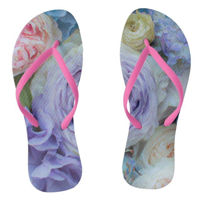 Bold but Soft Flower Flipflops (Footbed)