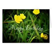 Bold Buttercups and Blades of Grass Happy Birthday (Front Horizontal)