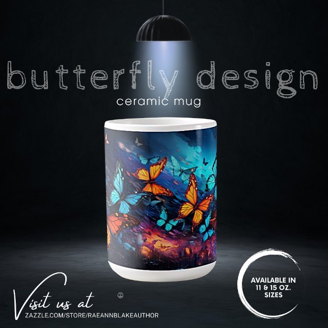 Bold Butterfly Design Ceramic Mug (Creator Uploaded)